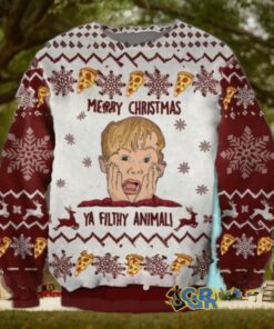 Merry Christmas Ya Filthy Animal Home Alone Woolen Ugly Sweater