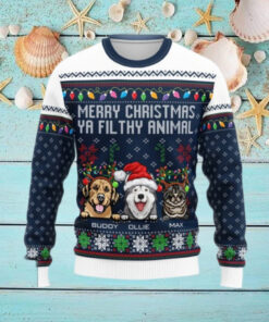 Merry Christmas Ya Filthy Animal Personalized Ugly Sweater