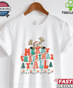 Merry Christmas Yall Buffalo Red Plaid Reindeer Santa shirt 2 Merry Christmas Yall Buffalo Red Plaid Reindeer Santa shirt