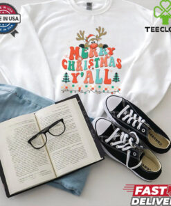 Merry Christmas Yall Buffalo Red Plaid Reindeer Santa shirt 3 Merry Christmas Yall Buffalo Red Plaid Reindeer Santa shirt