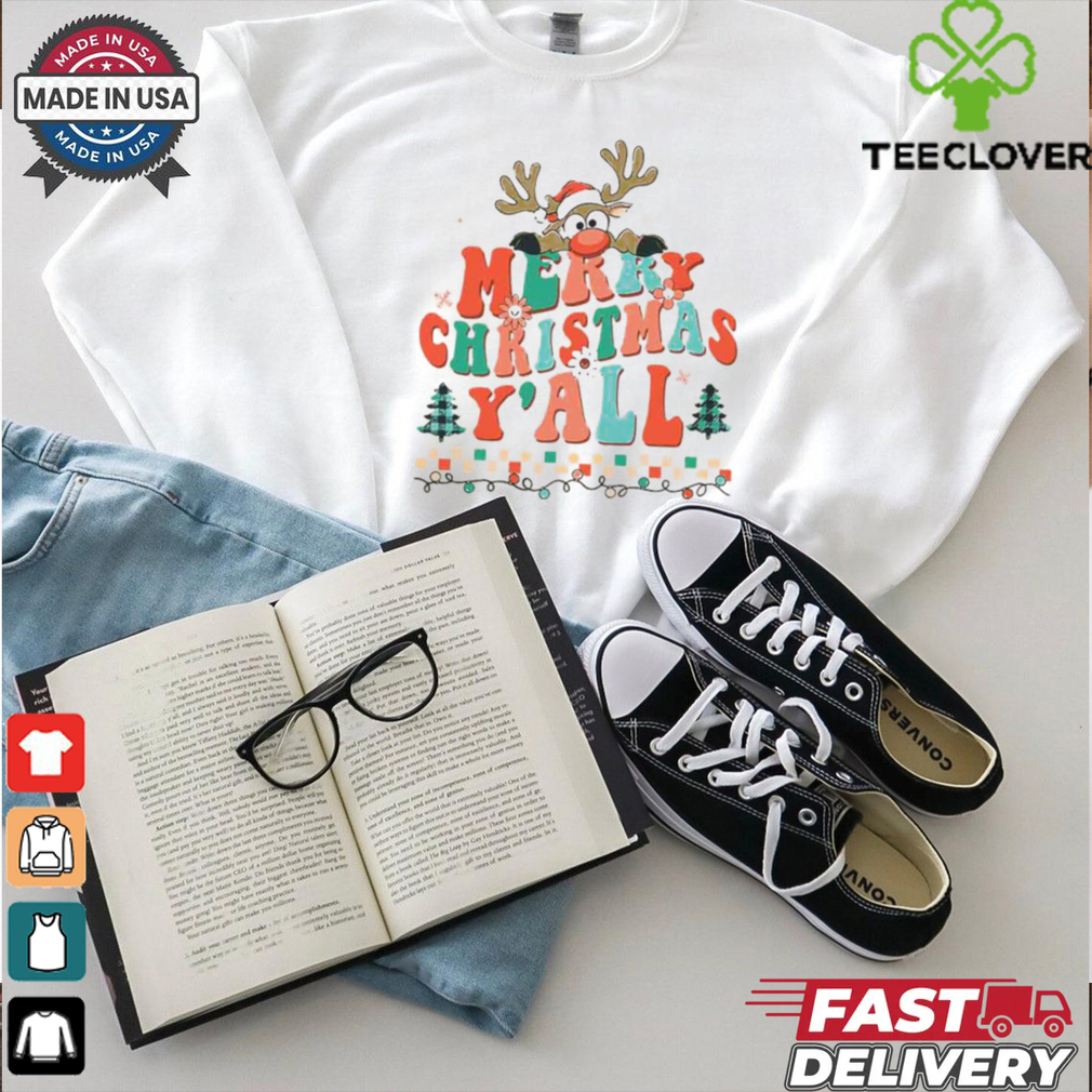 Merry Christmas Yall Buffalo Red Plaid Reindeer Santa shirt Merry Christmas Yall Buffalo Red Plaid Reindeer Santa shirt