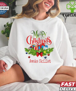 Merry Christmas awake skillet shirt