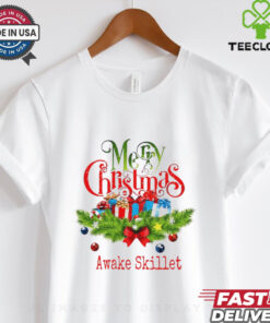 Merry Christmas awake skillet shirt