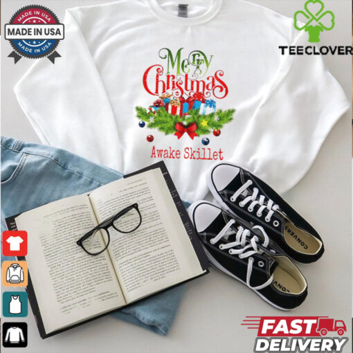 Merry Christmas awake skillet shirt