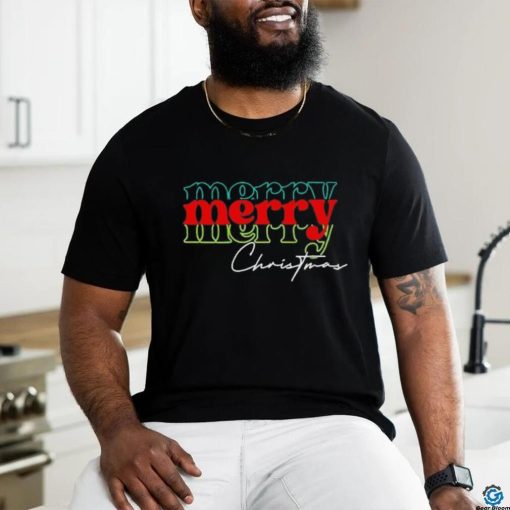 Merry Christmas green red text hoodie, sweater, longsleeve, shirt v-neck, t-shirt