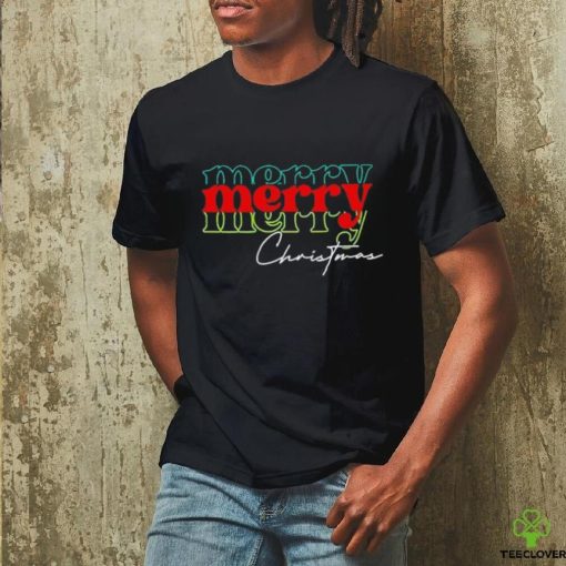 Merry Christmas green red text hoodie, sweater, longsleeve, shirt v-neck, t-shirt