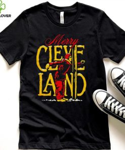 Merry Cleveland Christmas flag pole 2022 shirt