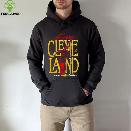 Merry Cleveland Christmas flag pole 2022 hoodie, sweater, longsleeve, shirt v-neck, t-shirt