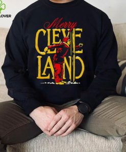 Merry Cleveland Christmas flag pole 2022 hoodie, sweater, longsleeve, shirt v-neck, t-shirt