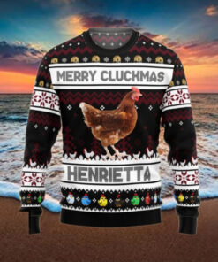 Merry Cluckmas Chicken Farmers Clucker Bird Personalized Photo Ugly Sweater
