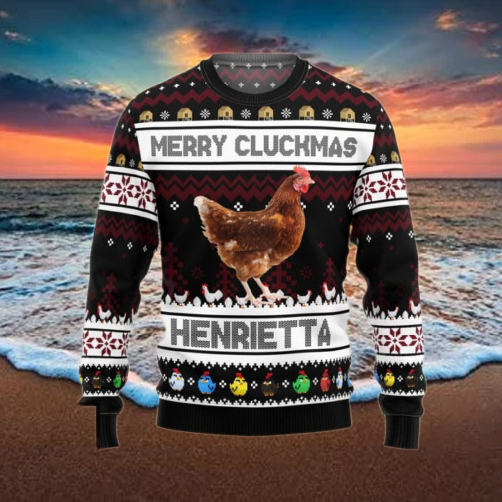 Merry Cluckmas Chicken Farmers Clucker Bird Personalized Photo Ugly Sweater Merry Cluckmas Chicken Farmers Clucker Bird Personalized Photo Ugly Sweater