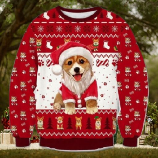 Merry Corgi Dog Corgmas Ugly Sweater For Christmas