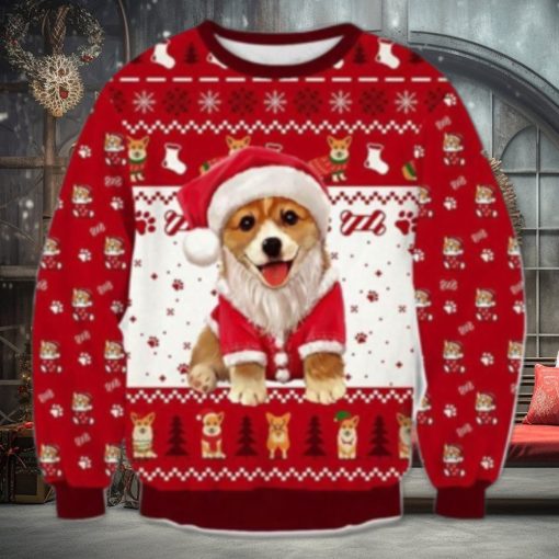 Merry Corgi Dog Corgmas Ugly Sweater For Christmas