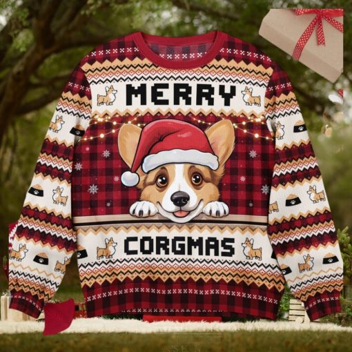 Merry Corgmas   Personalized Ugly Sweater