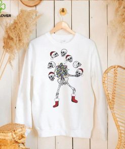 Merry Creepmas Christmas Skeleton Santa Light Shirt