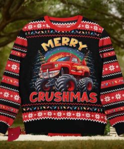 Merry Crushmas Monster Truck Christmas Ugly Sweater
