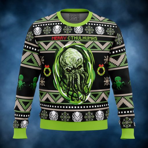 Merry Cthulhumas Cthulhu Ugly Christmas Sweater