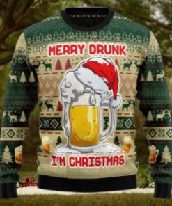 Merry Drunk Beer Ugly Sweater For Christmas