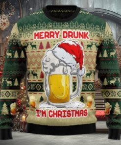 Merry Drunk Beer Ugly Sweater For Christmas
