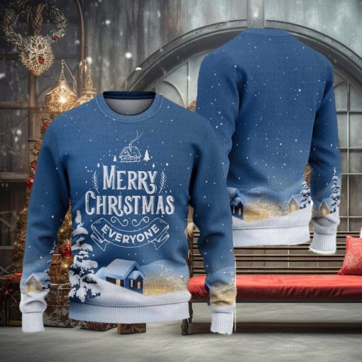 Merry Everyone Ugly Christmas Sweater Knitted Gift For Men And Women