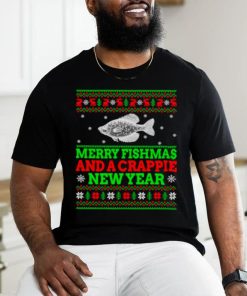Merry Fishmas and a crappie new year ugly Christmas shirt