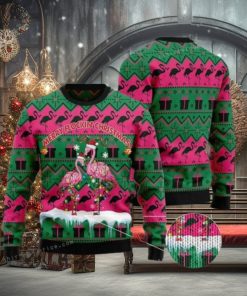 Merry Flockin Christmas Flamingo Ugly Sweater Christmas Party