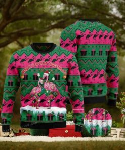 Merry Flockin Christmas Flamingo Ugly Sweater Christmas Party