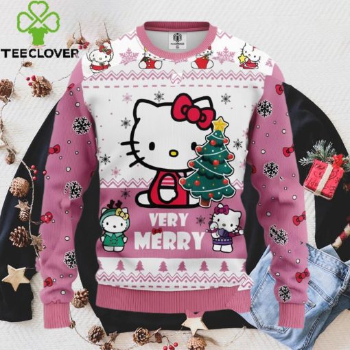 Merry Hello Kitty Cute Ugly Christmas Sweater Sweatshirt