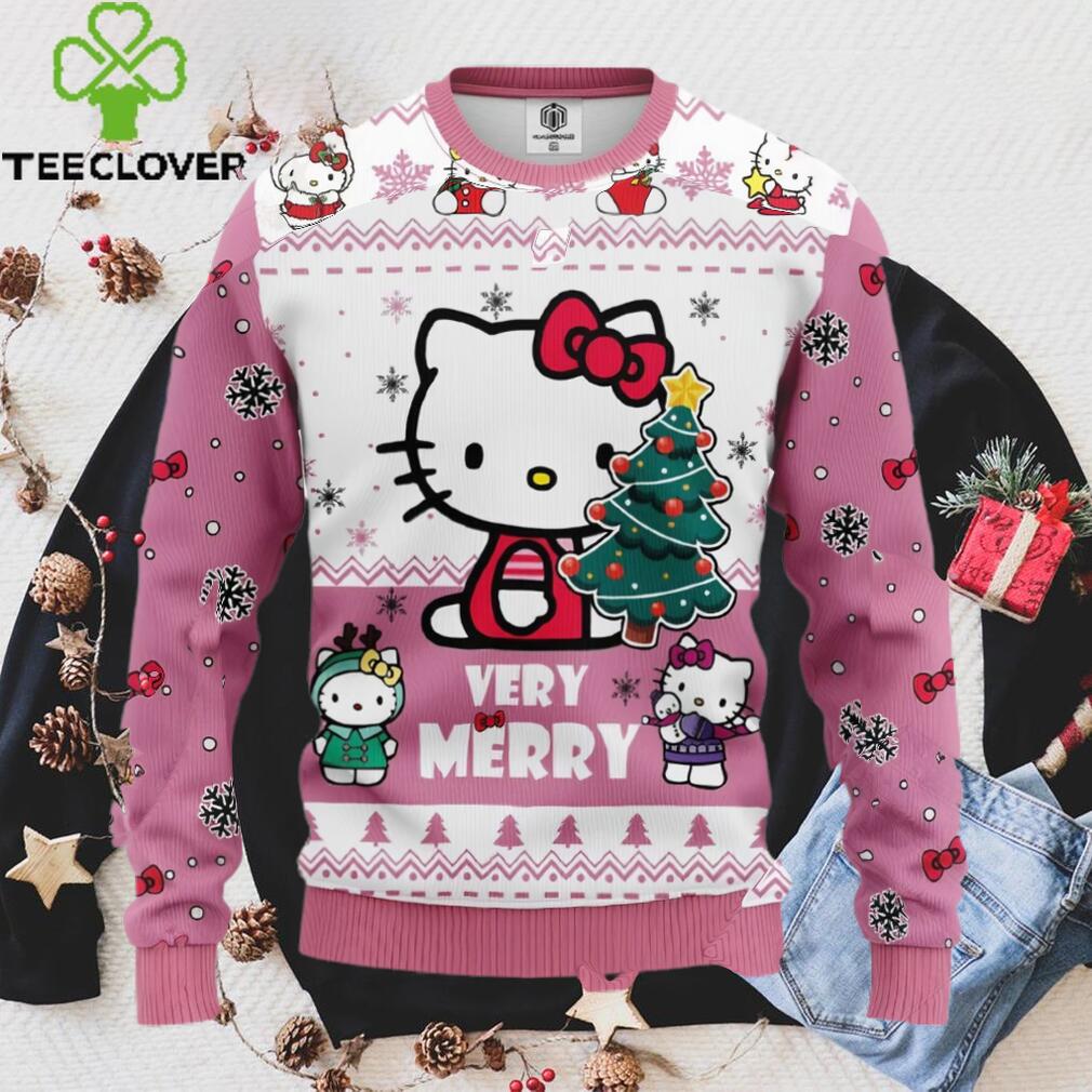 Cute Christmas Hello Kitty Ugly Christmas Sweater - Anime Ape