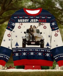 Merry Jeep Mas, Personalized Ugly Christmas Sweater
