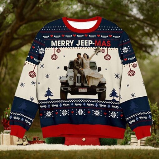 Merry Jeep Mas, Personalized Ugly Christmas Sweater