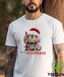 Merry Kissmyass Funny Cat Christmas Lights Shirt 2 Merry Kissmyass Funny Cat Christmas Lights Shirt