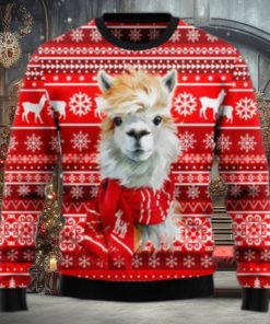 Merry Llamas Ugly Christmas Sweater