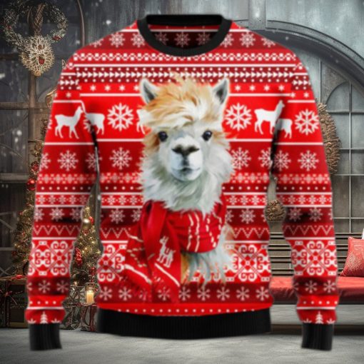 Merry Llamas Ugly Christmas Sweater