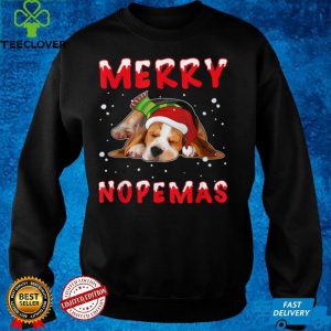 Merry Nopemas Beagle Nope Lazy Funny Pajamas Christmas T Shirt
