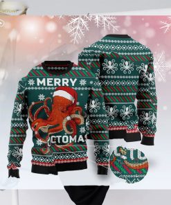 Merry Octomas Christmas Unisex Crewneck Sweater as Sweater