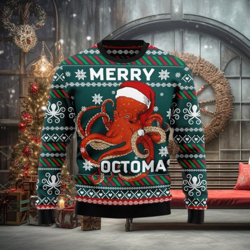 Merry Octomas Ugly Christmas Sweater Xmas Gift 3D Christmas Sweater