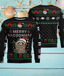 Merry Raccoonmas Ugly Sweater