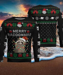 Merry Raccoonmas Ugly Sweater