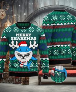 Merry Sharkmas Men And Women Christmas Gift 3D Ugly Christmas Sweater