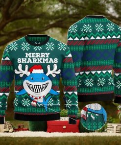 Merry Sharkmas Men And Women Christmas Gift 3D Ugly Christmas Sweater