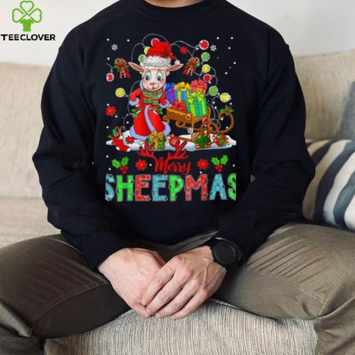 Merry Sheepmas Funny Santa Sheep With Xmas Presents Farmer Shirt