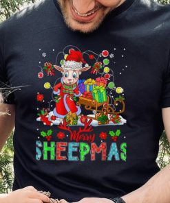 Merry Sheepmas Funny Santa Sheep With Xmas Presents Farmer Shirt