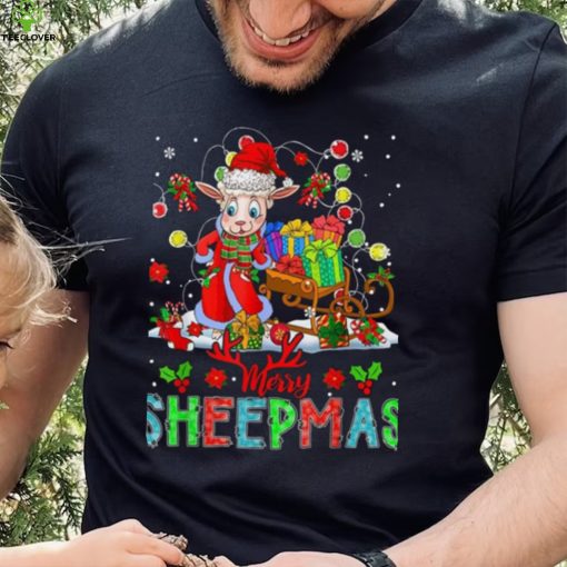 Merry Sheepmas Funny Santa Sheep With Xmas Presents Farmer Shirt