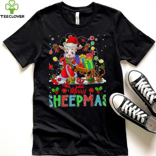 Merry Sheepmas Funny Santa Sheep With Xmas Presents Farmer Shirt