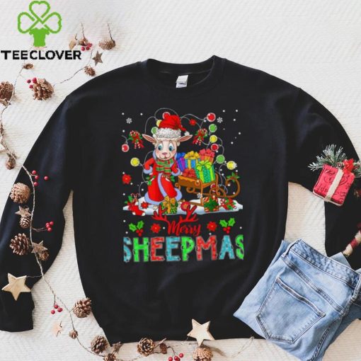 Merry Sheepmas Funny Santa Sheep With Xmas Presents Farmer Shirt