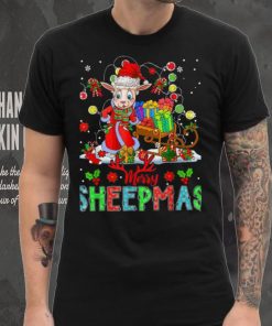 Merry Sheepmas Funny Santa Sheep With Xmas Presents Farmer Shirt