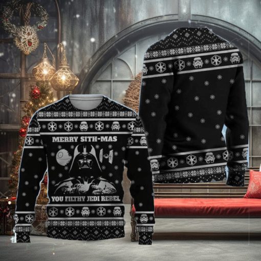 Merry Sith Mas Darth Vader Knitted 3D Sweater For Christmas