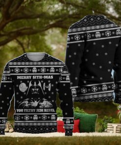 Merry Sith Mas Darth Vader Knitted 3D Sweater For Christmas