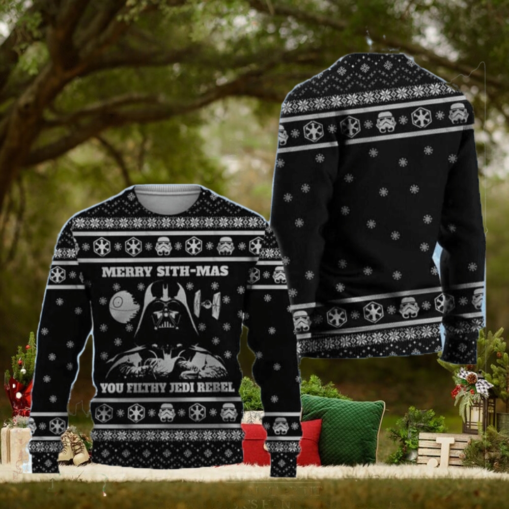 Merry Sith Mas Darth Vader Knitted 3D Sweater For Christmas Merry Sith Mas Darth Vader Knitted 3D Sweater For Christmas